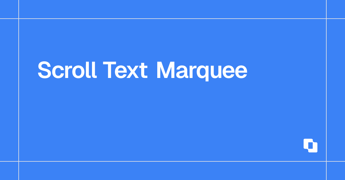 Scroll Text Marquee | UI Layouts